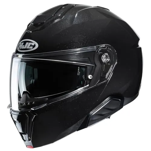 HJC i91 Solid Klapphelm, schwarz, Größe XL für Männer - Motorradhelm mit doppelter Homologation (P/J) für optimale Sicherheit, hervorragende Passform und Komfort dank fortschrittlicher CAD Technologie.
