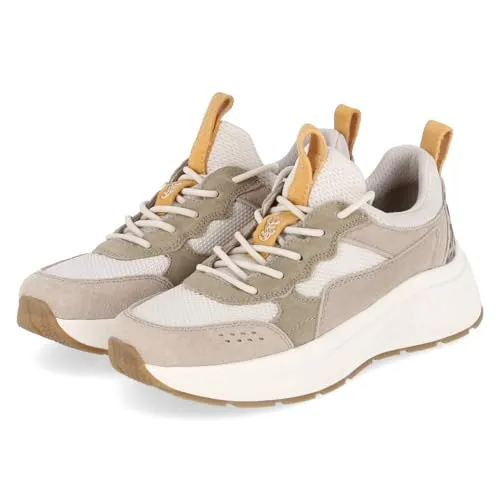 Salamander Slip-On Sneaker Plateausneaker beige 41 EU - Modischer Halbschuh in Beige mit aufgesetzter Schnürung und animal-print. Komfortable, herausnehmbare Innensohle und rutschhemmende Sohle für sicheren Halt im Alltag.
