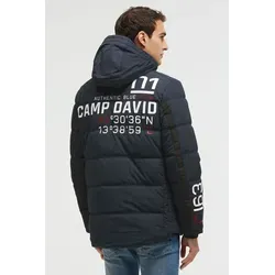 Camp David Herren Lange Steppjacke in blau von CAMP DAVID