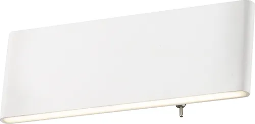 LED Wand Spot Lampe Aluminium Opal Weiß mit Schalter von Globo Lighting