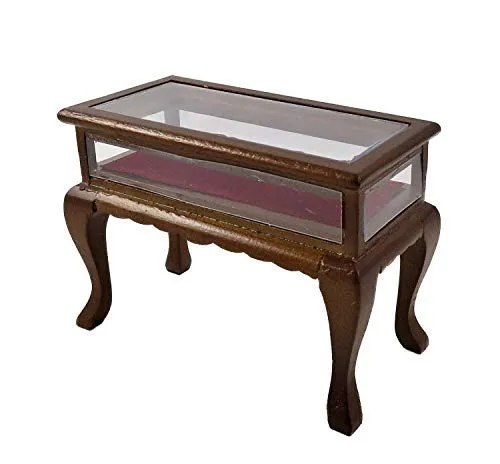 Melody Jane Puppenhaus Walnuss Display Theke Tisch Laden Passform Geschäft Möbel 1:12