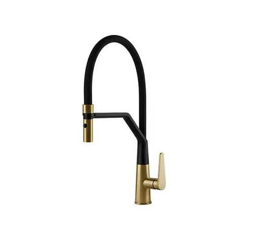 Systemceram Küchenarmatur TONO PRO mit Flexauslauf Mattgold von systemceram