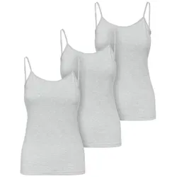 Ladeheid Unterhemd Trägertop Damen Spaghetti Top Set 3 Stück LA40-263 - Unterhemden Set aus 3 atmungsaktiven und schnell trocknenden Tops in modischem Grau, ideal für sportliche und casual Outfits.