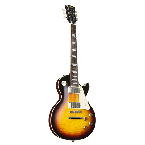 Epiphone 1959 Les Paul Standard Reissue Dark Burst E-Gitarre - Authentisches Reissue der legendären 1959 Les Paul mit Mahagoni-Korpus und AAA-Ahorn-Decke. Erleben Sie den klassischen Sound und die edle Optik, ideal für Vintage-Liebhaber und Musiker.