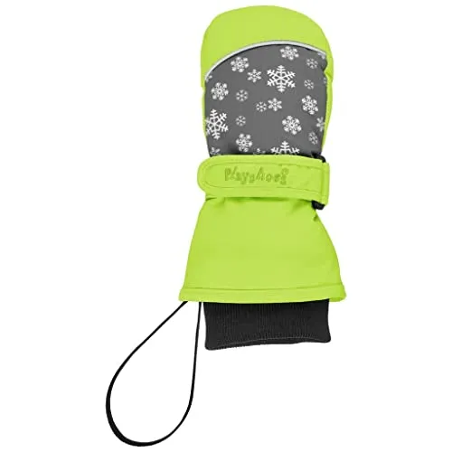 Fäustling Schneeflocken für Kinder - Handschuhe & Fäustlinge für Mädchen, wind- und wasserdicht mit 3M Thinsulate für warme Hände bei Kälte, ideal für den Winterspaß im Schnee.