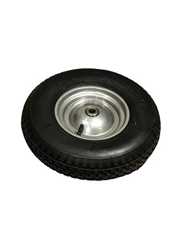 Rad mit Achse und Kugellager 400 x 100 mm Luftrad Schubkarre Betonkarre