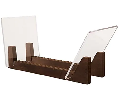 7even Schallplatten Flip Ständer aus Holz-Acryl - Stylischer Discokugel-Plattenständer aus Holz und Acryl für LPs, Maxis oder Singles (7