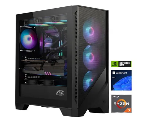 one.de IT-Handelsgesellschaft mbH MP ONE GAMING NEXT LEVEL PC I - Ryzen 7 7800X3D - Hochleistungs-Gaming-PC mit GeForce RTX 5070 Ti und 32GB RAM. Ideal für flüssiges Gaming und kreative Anwendungen. Ausgestattet mit modernster Technik für beste Performance.