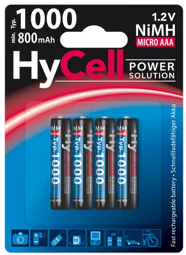 ANS HC 4XAAA - HyCell, NiMh Akku, AAA (Micro), 1000 mAh, 4er-Pack