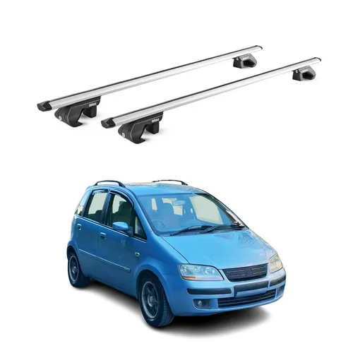 OMAC Dachträger für Fiat Idea (2003-2012) - 90kg Aluminium, abnehmbar & multifunktional - Robuster 2-teiliger Dachträger für Fiat Idea, ideal für den sicheren Transport von Gepäck. Wasserbeständig, leicht und mit geprüfter Qualität.
