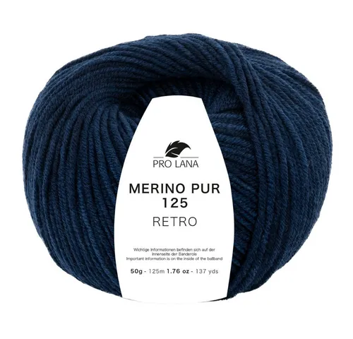 Pro Lana MERINO PUR 125 Retro extrafeine Merinowolle Häkelwolle, 125 m (Extrafeine Merinowolle mit edlem Farbverlauf), 50 g