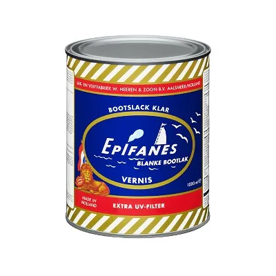 Epifanes Bootslack klar 1K mit UV-Filter - 1000ml - Farben & Pflege, transparenter Klarlack mit UV-Filter für optimalen Schutz und Langlebigkeit Ihres Bootes.