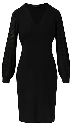 s.Oliver BLACK LABEL Sommerkleid Schwarz Größe 38 - Elegantes Sommerkleid in Schwarz, ideal für festliche Anlässe oder den Alltag, aus leichtem und atmungsaktivem Material für maximalen Komfort.