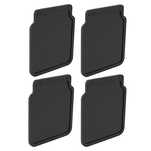 4X Schmutzfänger universal Gummi 23x20cm Spritzschutz schwarz für Anhänger, Wohnwagen, PKW