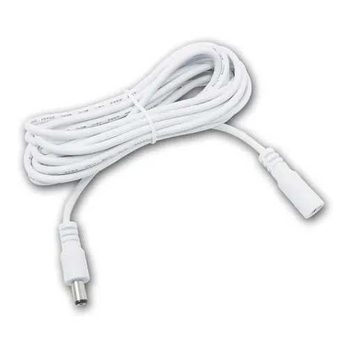 world-trading-net - DC-Verlängerungskabel 5,5x2,5mm, DC Buchse & DC Stecker, Für Gleichstrom-Stromspannung, Länge 3 Meter, Farbe weiß