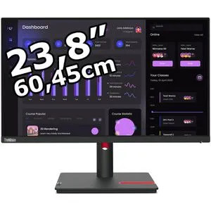 Lenovo ThinkVision T24i-30 - 23,8 Zoll FHD Business Monitor, ergonomisch mit Höhenverstellung und USB-Hub für flexibles Arbeiten