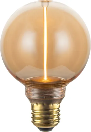 LUXULA LED-Filament-Lampe, Line Amber Globe, E27, 2W, 65lm, 1800K LX100175