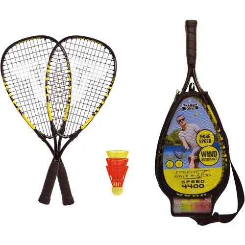 TALBOT/TORRO Speedbadminton-Set Speed 4400 - Ausrüstung für Speed Badminton: Ein ideales Einsteigerset mit handlichen Schlägern und windstabilen Bällen für mehr Spielspaß und schnelle Erfolge im Freien.