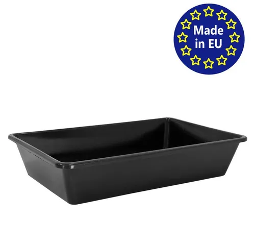 Petigi Allzweckkiste Wanne 20L - Transportboxen - Vielseitige Kunststoffwanne für gewerbliche und private Nutzung, ideal als Waschschüssel, Katzentoilette oder Staubbad für Hühner, platzsparend stapelbar.