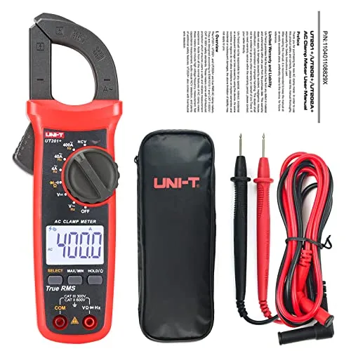 UNI-T UT201+ Digital Clamp Meter 4000 counts Multimeter auto range True-RMS-Zangenmessgerät DC current meter