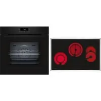 BTX48PB0 Backofen-Set schwarz/edelstahl - Weiße Ware, energieeffizient mit A+, großes Volumen von 71 Litern und vielseitige Heizarten für perfekte Ergebnisse in der Küche.