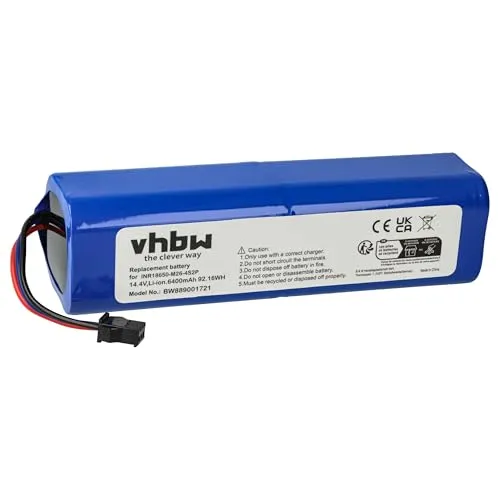 vhbw Akku kompatibel mit Mamibot eXVAC 890 Saugroboter (6400 mAh, 14,4 V, Li-Ion)