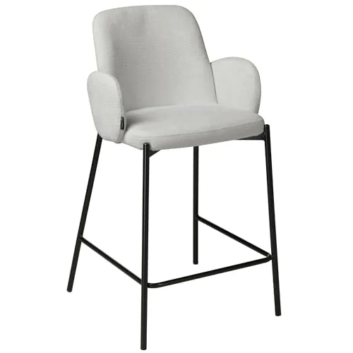 exitodesign Barhocker Gusto 52x54x94 cm - Gepolsterter Barstuhl Esszimmerstühle Stuhl Küche Küchenstühle - Bequem Praktisch Haltbares Material Zimmer Deko Wohnzimmer (Grau)
