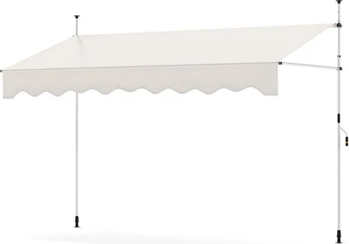 Einziehbare Markise, ohne Bohren, höhenverstellbar, UV-beständig