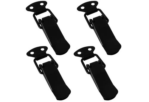 SO-TECH® Kastenriegelschloss Spannverschluss LATCH Kniehebelspanner Stahl Verbinder, (4-tlg), Länge: 78 mm, Breite: 16 / 27 mm, Höhe: 9,3 mm, schwarz