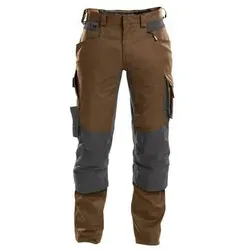 Dynax Arbeitshose mit Stretch und Kniepolstertaschen, lehmbraun/anthrazit, Größe 58 - Arbeits- & Schutzkleidung mit 4-Wege-Stretch, verstellbaren Cordura® Kniepolstertaschen und zahlreichen praktischen Taschen für höchste Funktionalität.