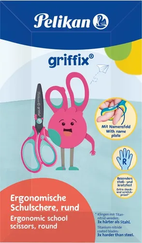 Pelikan griffix Schulschere rund Rechtshänder LovelyPink