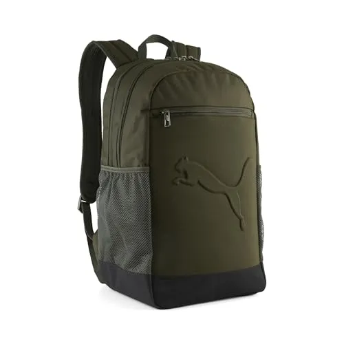 PUMA Buzz Rucksack - Oliv, vielseitig und stylish - Rucksack für Schule, Training und Reisen mit gepolstertem Laptopfach. Hergestellt aus 50% recyceltem Material, bietet er Komfort und Organisation für jeden Tag.