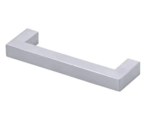 Gedotec EDELSTAHL Schubladengriffe Schrankgriff Stangengriffe eckig | Möbelgriffe Edelstahl matt gebürstet | Profil 10 x 10 mm | Höhe 32 mm | 74 x 10 / BA 64 mm | 1 Stück