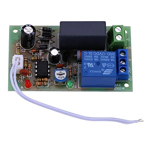 Akozon Timer Schalter Modul, AC220V Eingang/Ausgang Trigger Timer Delay Schalter Modul Ausschalten Board Adjustable Verzögerung Modul(1 Sekunde bis 60 Sekunden)