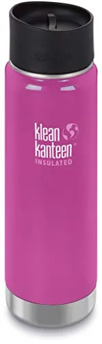 Klean Kanteen Wide Vakuumisoliert mit Cafe Cap 2.0 Trinkflasche - Trinkflasche aus 18/8 Edelstahl in Wild Orchid, hält Getränke bis zu 14 Stunden heiß und 40 Stunden kalt, inklusive auslaufsicherem Café Cap 2.0 – ideal für unterwegs.