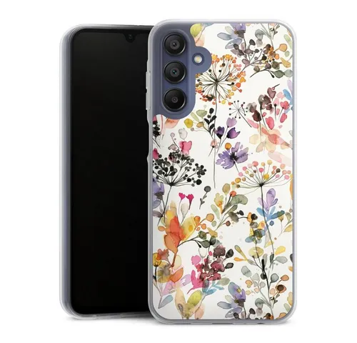 DeinDesign Handyhülle Blume Muster Pastell Wild Grasses, Samsung Galaxy A15 5G Silikon Hülle Bumper Case Handy Schutzhülle
