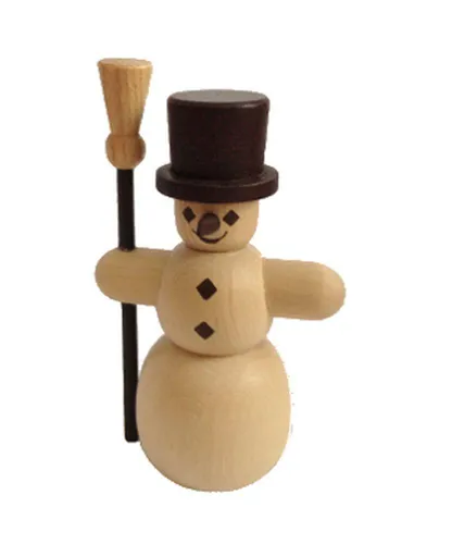 Schneemann 7 cm Figur Tischdeko Erzgebirge NEU Seiffen Schnee Weihnachten natur