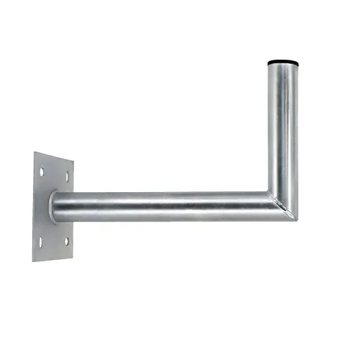 Premium X Wandhalterung 35-40cm für Satelliten-Schüssel - Halterung für Satellitenschüsseln, aus verzinktem Stahl für dauerhafte Befestigung. Einfache Montage und Kabeldurchführung für max. ein SAT-Kabel.