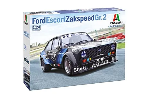 Italeri Ford Escort Zakspeed Gr.2 D&W 3664 - Maßstab 1:24 - Modellbausatz des legendären Ford Escort Zakspeed Gr.2, perfekt für Modellbau-Enthusiasten und detailverliebte Sammler.