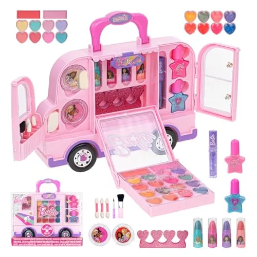 Barbie-Auto-Schminkset für Mädchen, echtes abwaschbares Schminkset, DIY-Schminke für 6, 7, 8, 9, 10, 11 und 12 Jährige von Townley Girl