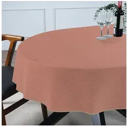 ANRO Tischdecke Hochwertig Tischwäsche mit Beschichtung (Einzelstück 1-tlg), Premium TEFLON und 2-Fache Acryl Beschichtung rot Oval | 140 cm x 200 cm