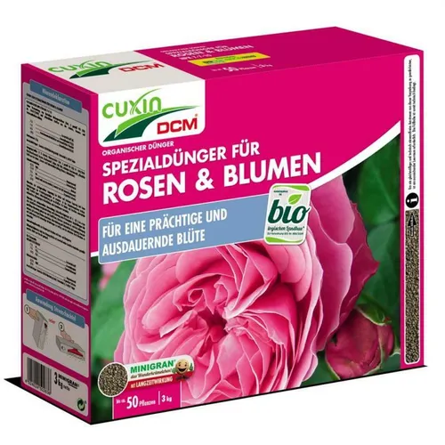 Rosendünger Blumendünger Cuxin Spezialdünger Dünger für Rosen & Blumen 3 kg