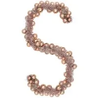 vidaXL Weihnachtskugelgirlande Roségold 186 cm