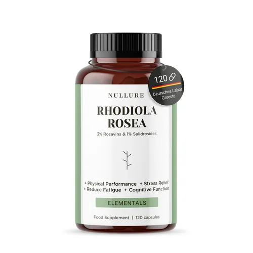 Nullure Rhodiola Rosea, 3% Rosavin und 1% Salidrosid – 200mg