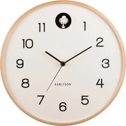 Karlsson Wanduhr Natural Cuckoo aus Birkenholz - Elegante Wanduhr aus natürlichem Birkenholz, die mit ihrem innovativen Design und der hohen Qualität jeden Raum verschönert. Ideal für stilvolle Wohnaccessoires.