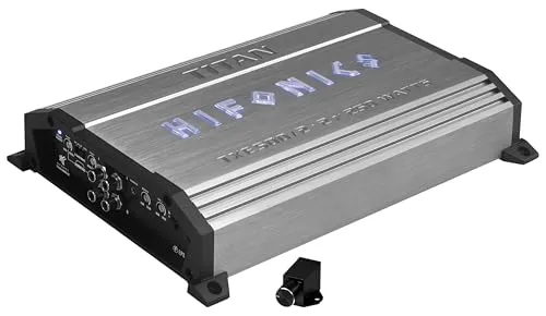 HiFonics TXE 500/2 2-Kanal Verstärker - Car-HiFi-Endstufen mit 500 W RMS, Hochpass- und Tiefpassfilter sowie Bass-Boost für beeindruckenden Klang, inklusive Basspegel-Fernbedienung und robuster Aluguss-Bauweise.