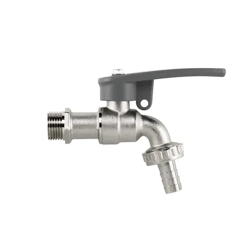 Gartenwasserhahn mit Ventil und SIDE LOCK Sperre 1/2 3/4 aus vernickeltem 13mm