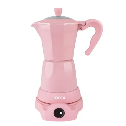 Jocca Elektrische Italienische Kaffeemaschine, Rosa, 6 Tassen