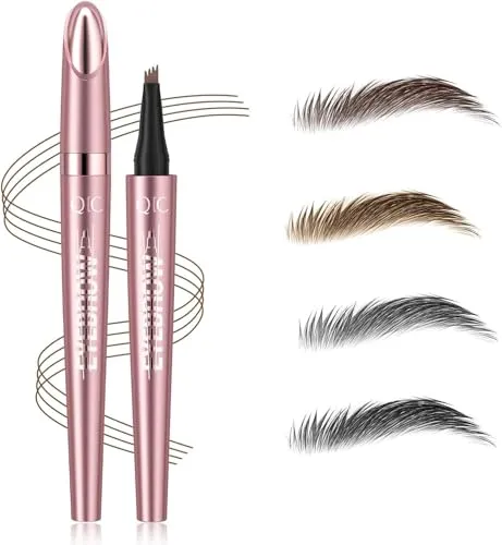 Wasserfester Microblading Augenbrauenstift mit 4 Spitzen (Hellbraun)