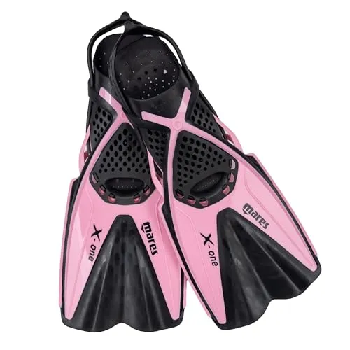 Mares Aquazone X-One Junior Schnorchelflosse, Unisex, Rosa, S - Flossen für Kinder mit geschlossenem Fußteil und schnallenfreiem Flossenband. Ideal für junge Schwimmer, bietet optimale Kontrolle und Komfort dank Channel-Thrust-Technik.